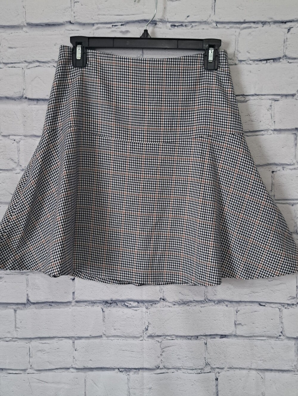 Tommy Hilfiger Flared Houndstooth Mini Skirt Size 2